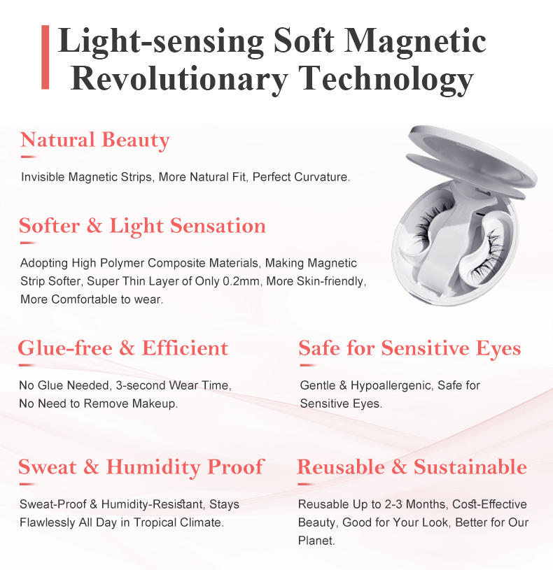 Reusable Soft Custom Magnetic Lashes No Glue Needed Easy To Remove For Beginners