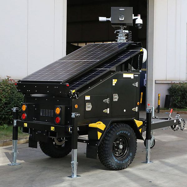 Mobile Solar Light Tower Emergency Response Telescopic Light Tower Hydraulic Mast 5-9m Solar LED Light Tower