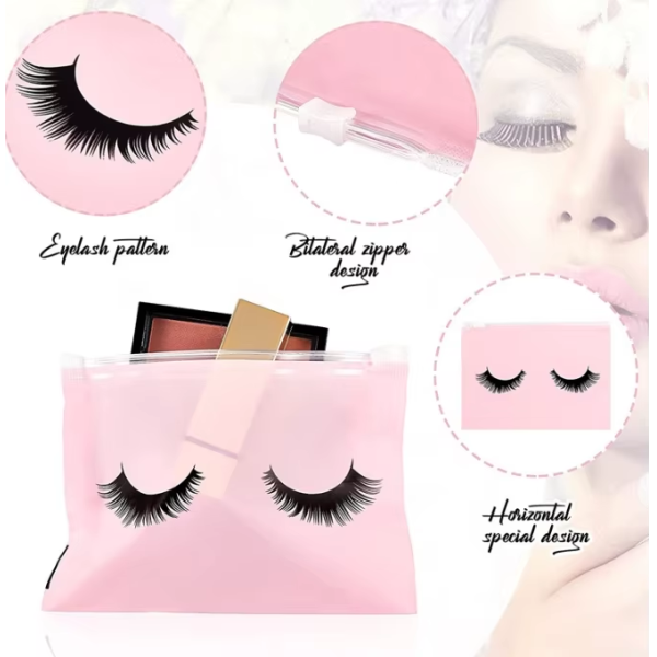 EVA white, pink, black zipper bags, eyelash clothes, cosmetics, recyclable patches, storage bags, diaper packaging