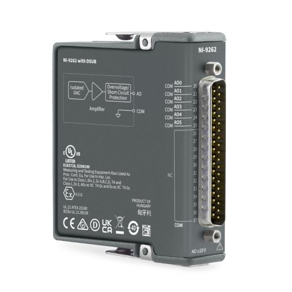 National Instruments NI-9262 C Series Voltage Output Module with 6 Channels 1 MS/s per Channel and 16-bit Resolution