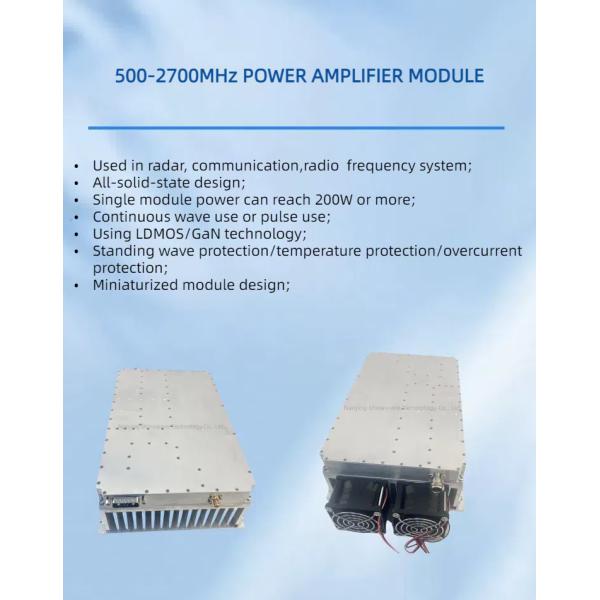 Ultra-Wideband Communication Module Low Noise Figure, High Linearity 500-2700MHz 50dB RF Power Amplifier