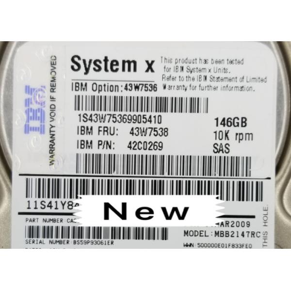 43W7536 43W7538 42C0269 IBM Hard Disk 146G 10K SAS 2.5 Inch 1 Year Warranty