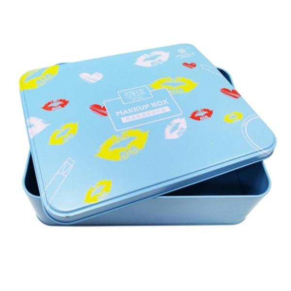 Customized CMYK Printing Empty Tin Cans Rectangular Large Mooncake Tin Box