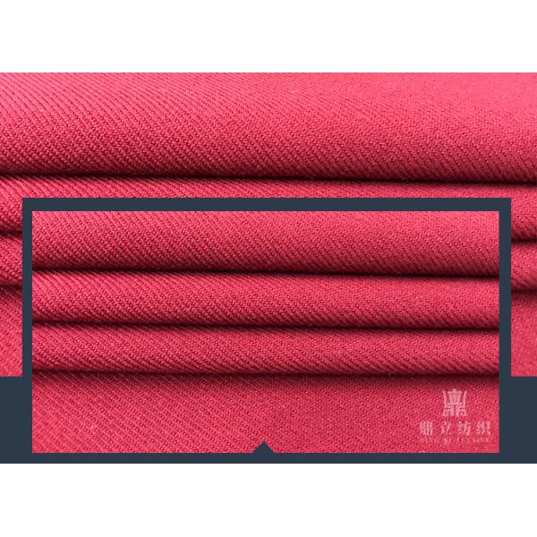 Italian Woven Dyeing Polyester Fabric 267gsm Double Faced Twill Tr Material