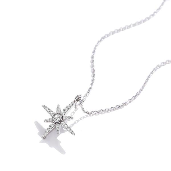 3x2cm Sterling Silver Necklace Chains AAAAA CZ White Gold Plated Necklace