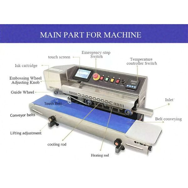 FPM150E Electric Automatic Sealing Machine with 18m/min Sealing Speed and Multifunctional Band Sealer for Plastic Bags