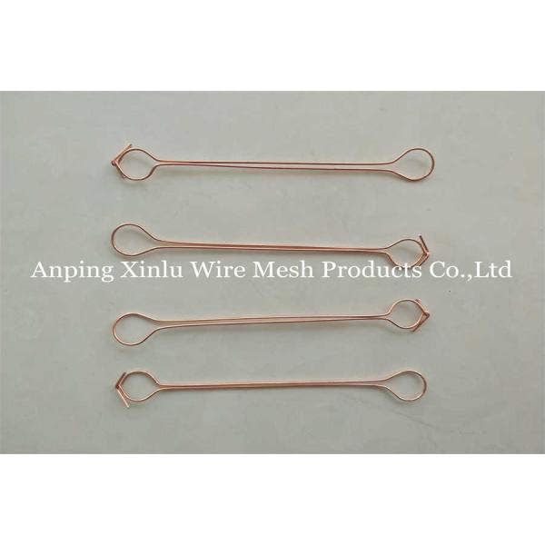 3 - 12 Inch Metal Copper Twin Wire double loop Bar Tie 350 - 550mpa Anti Rust Galvanized Rebar Tie Wire