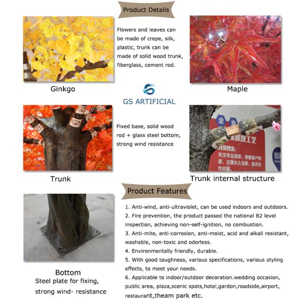Eco - Friendly Japan Artificial Maple Tree For Garden / Home Decoration