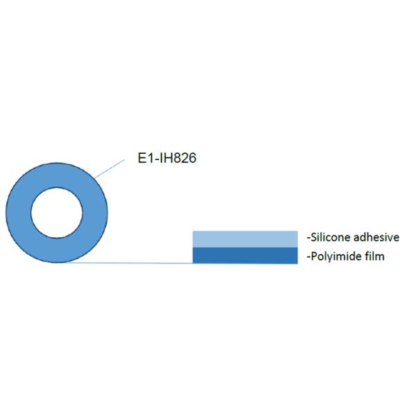 E1-IH826 2.5mil ESD Black Heat Resistant Tape Low Electrostatic Discharge