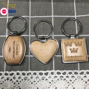 Buy cheap Hot Sale Wood Keychain Blank Key Chain Custom Design Printed Laser Engraved Logo Key Tag Wooden Key Ring product