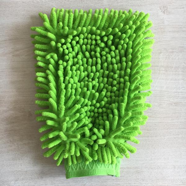 House keeping washing absorb mitt 100% polyester microfiber mitt gloves