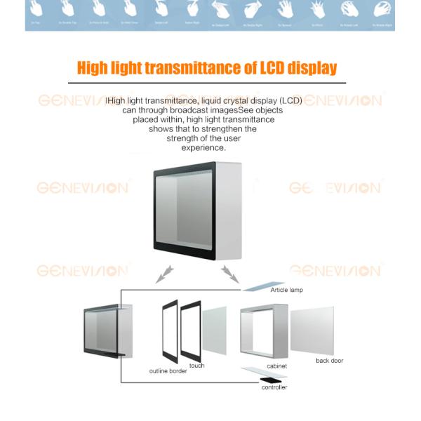 55 Inch Android Remote Control Transparent Display Box Flexible Advertising Equipment