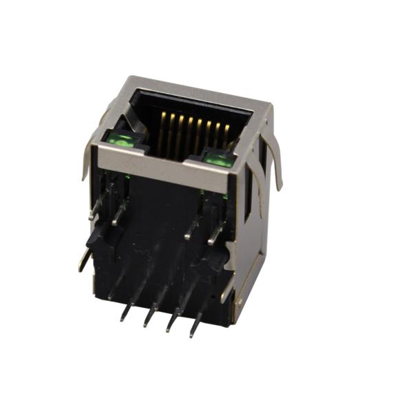 Single Port Shielded RJ45 Female Connector With Internal Isolation Transformer