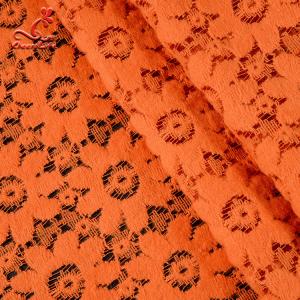 Buy cheap Soft Fancy Burnt Orange Embroidered Lace Fabric For Saree Clothes product