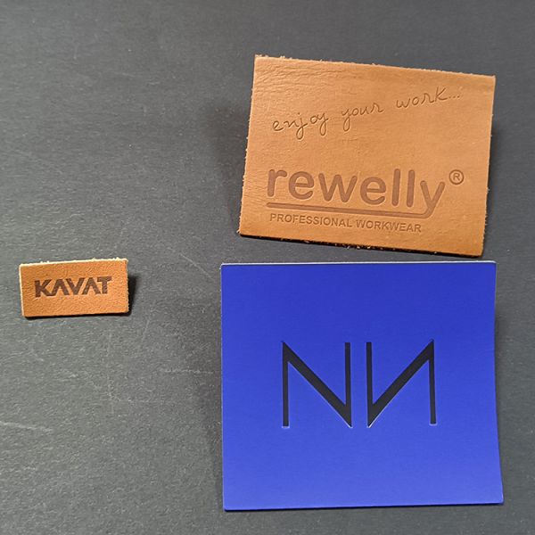 Custom Garment Accessories Suede Microfiber PU Leather Label With Debossed Logo for Shoes Clothes Bags