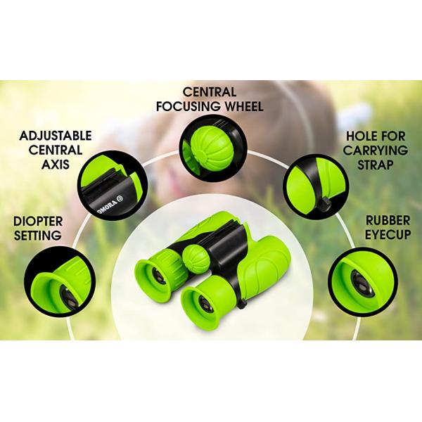 Adjustable Bak4 Prism 8x21 Binoculars Toy For Little Boys And Girls