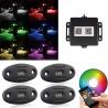 Buy cheap 4 Pods Rock Led Motorcycle Headlight Remote Controlled Bluetooth Multicolor Lamp from wholesalers