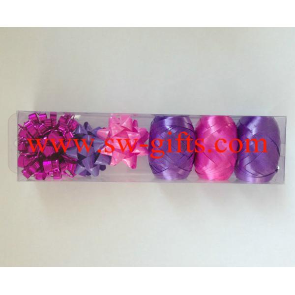 Christmas gift accessory ribbon assorted colors star bow shinning ribbon For Gift Packing
