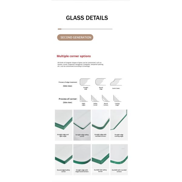 Custom 4/5/6/8/10/12mm Architectural Tempered Solid Safety Glass