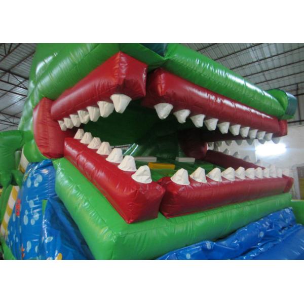 Crocodile cartoon themed inflatable water slide with big water pool big inflatable crocodile water pool slide