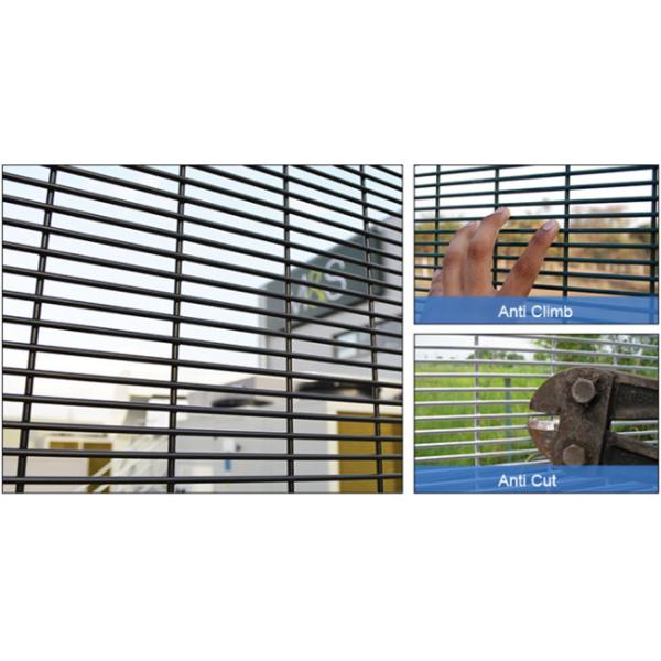 HBGB V Folded Top RAL 2.2m Anti Climb Mesh Fence OEM Anti Cut