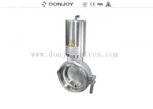 Buy cheap Sanitary Grade 12 inch double acting  Stainless steel 316 Pneumatic Butterfly Valve For Powder product
