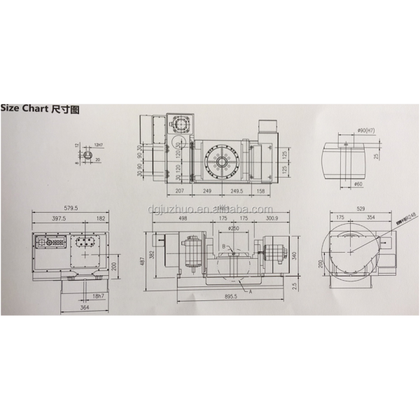 Factory Outlet CNC 5th Axis Rotary Table WT-250