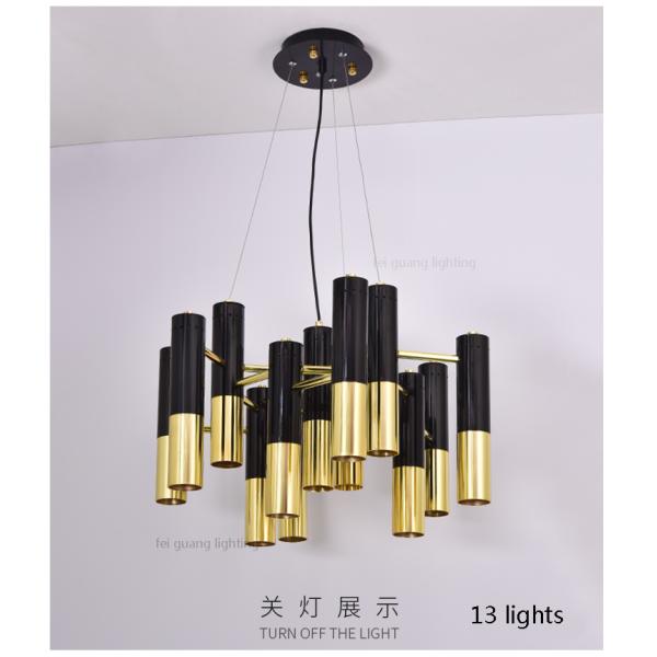 Postmodern living room chandelier cylinder combination Ike Round Vintage Loft Chandelier(WH-MI-123)