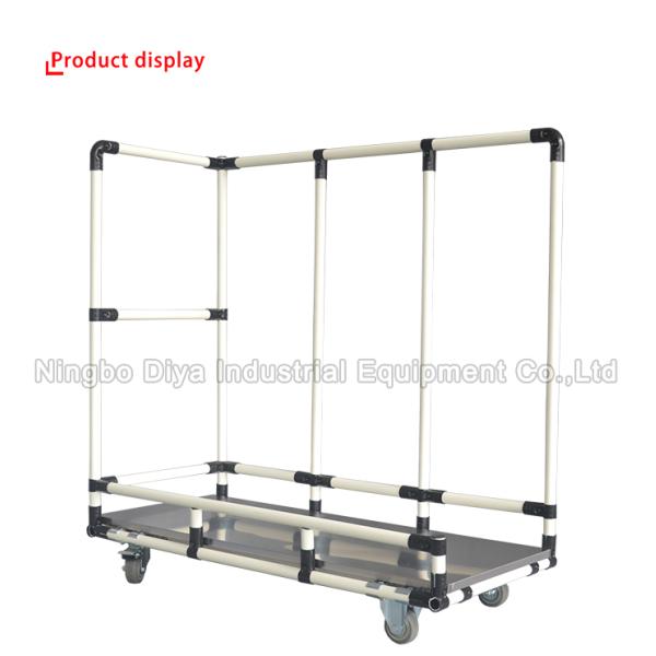 Logistic And Workshop Lean Trolley , Simple Operation Stainless Steel Cart
