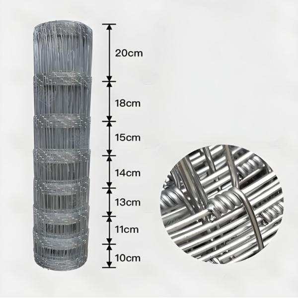 2.0mm High Tensile Wire Galvanized Fixed Knot Cattle Farm Fence Roll 50m Length for Ranch