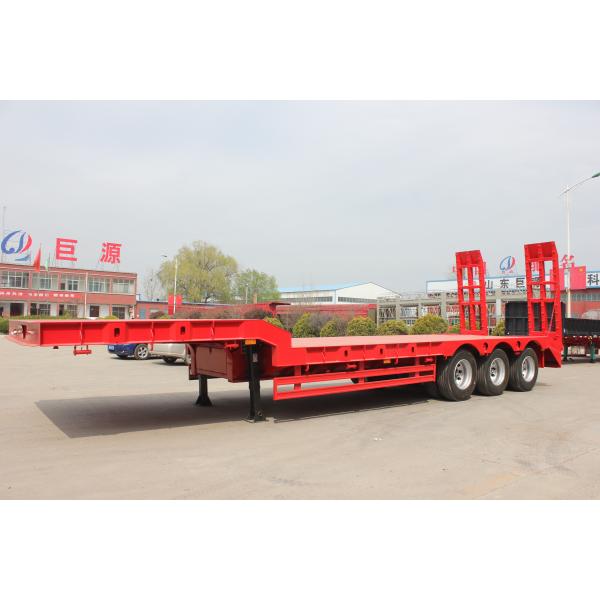 Truck Trailer Excavator Transporting Gooseneck Lowbed 3 Axles 60ton Low Bed Trailer with Ladder