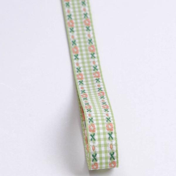 7mm-38mm Blue Embroidered Ribbon ISO9001 Embroidered Floral Ribbon