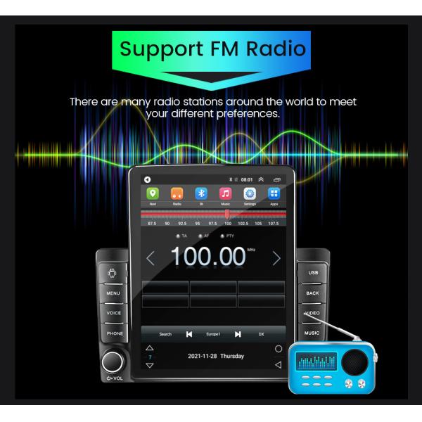 Split Screen Function Universal Car MP5 Player for 9.7 inch Android Navigation Screen