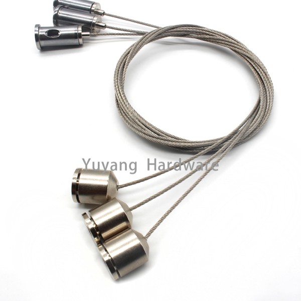 Adjustable Galvanized Steel Wire Cable Ceiling Light Suspension Hang Kit With Gripper