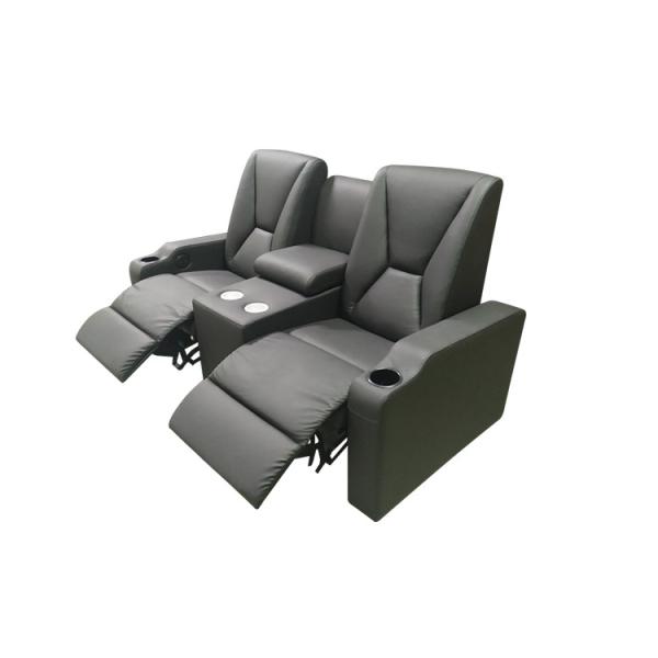 Contemporary Modern Recliner Chair Theater Seating With Power Push Button USB Charge Dock