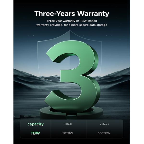 High Speed PCIe 3.0 Interface M.2 SSD with 128GB Capacity and SATA 6Gb/s Controller