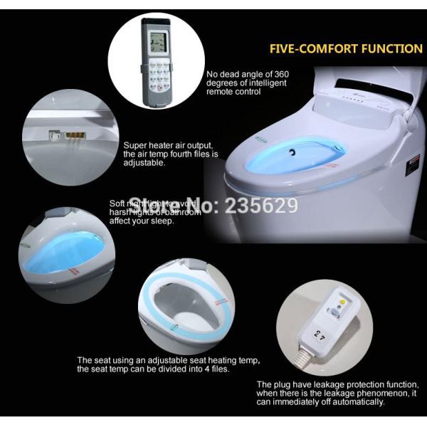 2016 Hot sale factory price Automatic water flushing siphonic smart toilet
