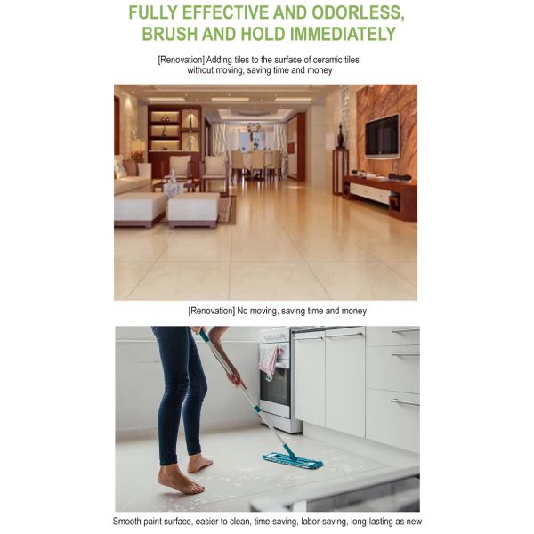 Waterproof Ceramic Tile Paint with Strong Adhesion and Environmentally Friendly Acrylic Coating for Bathroom and Pool Renovation