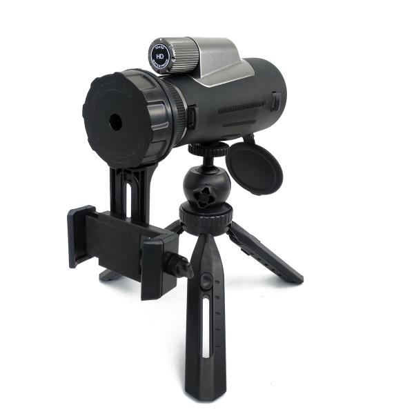12X56 High Power Monocular Telescope With Smartphone Holder Tripod BAK4 Prism Dual Focus