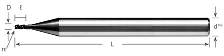 Standard Length Corner Radius End Mill For CNC Milling Machining Metal Working High Helix