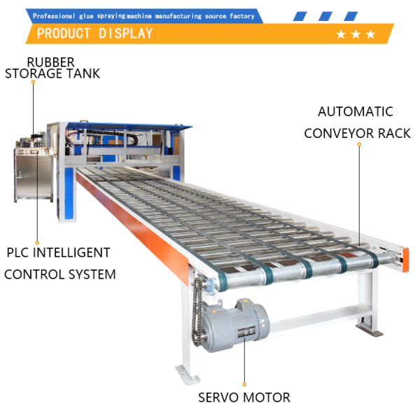 Automatic glue spreading machine for melamine wooden wall decorative panels in building materials factories