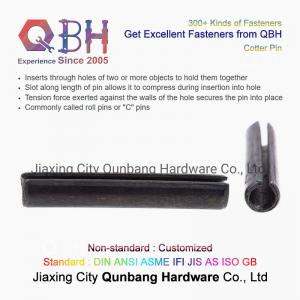 China QBH Slotted Spring Pins Carbon Steel ZP/YZP/PLAIN/BLACK/HDG Dacromet Geomet Nickle Plate Roll Cotter Pins C Pins on sale