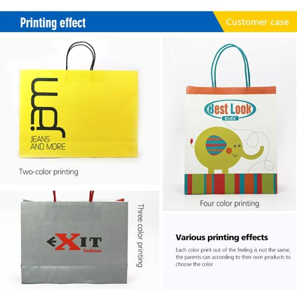Durable high quality promotion gloss glasses packaging paper bag