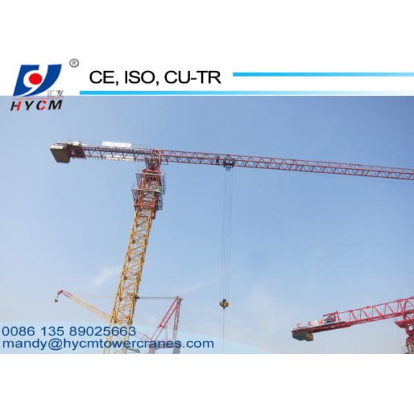 52m Jib Length Top Slewing Crane QTZ63(PT5210) Flat Top Tower Cranes 150m Tower Crane Lifting Height