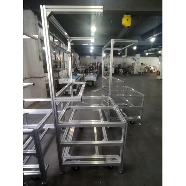 Aluminum profile mobile workbench frame, customizable size, can be equipped with casters or large cups
