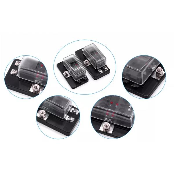 Tin Plated Screw Terminals 4 Way Car Automotive Standard Blade Fuse Boxs With Indicating LED