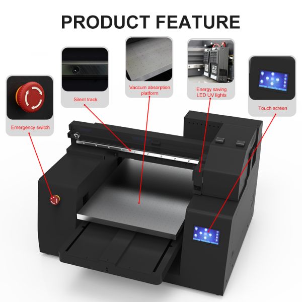 KECAI 4050 UV Flatbed Printer With White Ink & Varnish Industrial XP600 Head UV Printer for Metal Glass Acrylic Wood