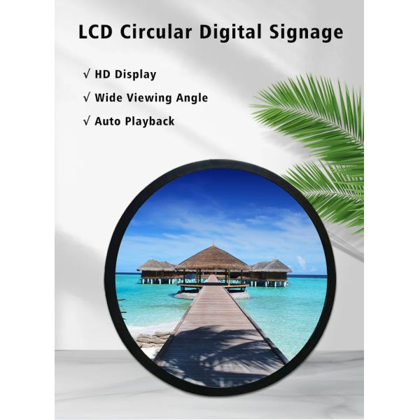 Creative Round LCD Screen Circular Digital Signage Smart Advertising Display Wall Mounted Hanging Monitor for Luxury Store OEM