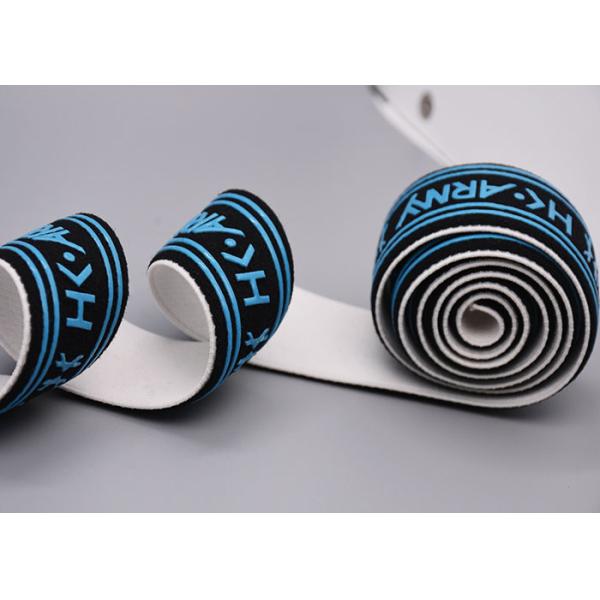 40mm Cotton Non Slip Elastic Band With Printed Silicone Logo