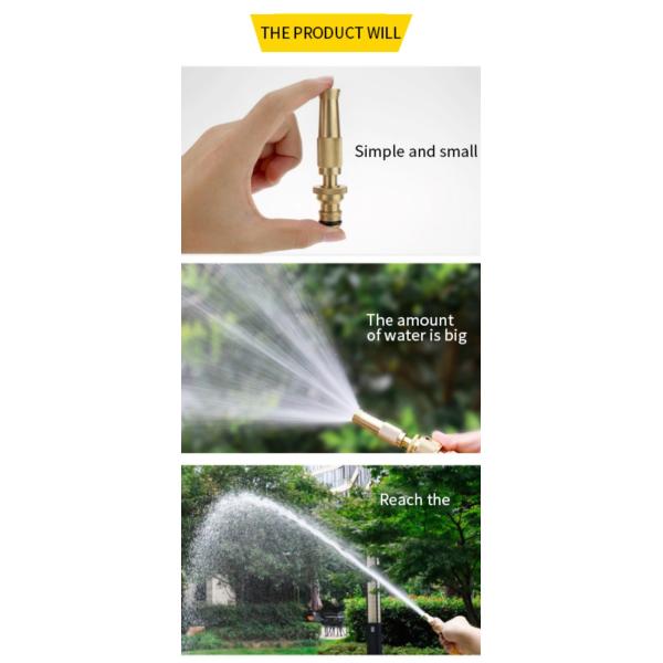 4" rotation Water Spray Gun For Garden With Full Brass Nozzle